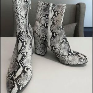 Snake skin booties